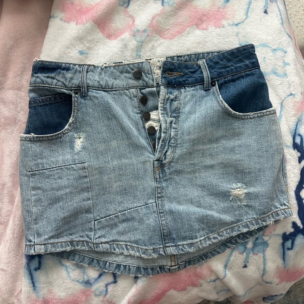 Free people mini Jean skirt size 26